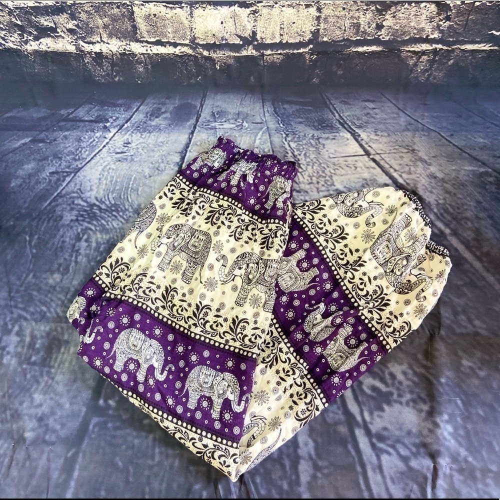 𝅺WOMEN’S Rayon Print Pull-on Pants S